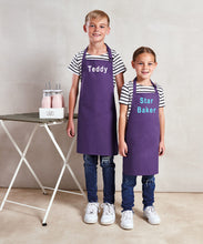 Load image into Gallery viewer, Personalised Embroidered Children Apron, Cooking Chef Apron
