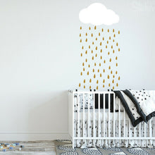 Load image into Gallery viewer, Scandi style cloud and rain stickers
